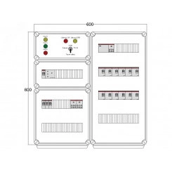 Щит управления электрообогревом DEVIBOX HR 12x2800 D316 (в комплекте с терморегулятором и датчиком температуры) Щит управления электрообогревом DEVIBOX HR 12x2800 D316 (в комплекте с терморегулятором и датчиком температуры)