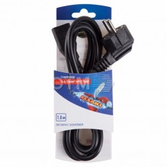 Шнур сетевой Евро 3х0.75кв.мм 1.8М (PE) (с заземлением)