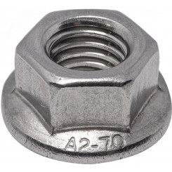 Гайка шестигранная с фланцем DIN 6923 М12 A2 Гайка шестигранная с фланцем DIN 6923 М12 A2