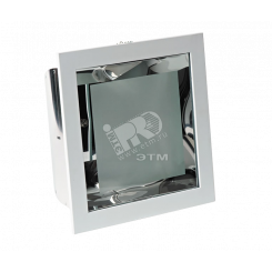 Светильник ФВО-2x18/26w G24q-2/3 без ЭПРА со стеклом серебро квадратный Presto2 S