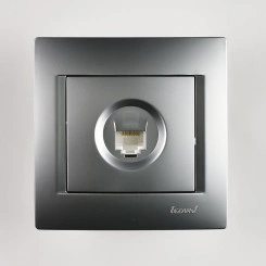 KARINA Розетка компьютерная матовое серебро (10шт/120шт) KARINA Розетка компьютерная матовое серебро (10шт/120шт)