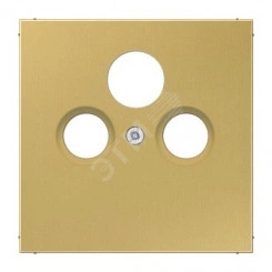 Накладка для телевизионной розетки (SAT-TV-FM)  Серия LS990  Материал- металл  Цвет- классическая латунь