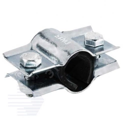 Хомут ремонтный двухсторонний стальной оцинкованный Ду 32 L=65 мм