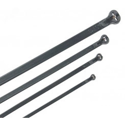 Хомут Хку 4.8х250мм со стальным замком черный (100шт)