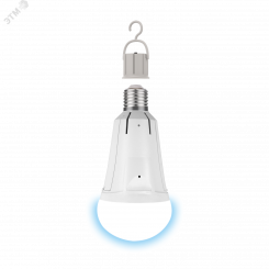 Лампа светодиодная LED 12 Вт 900 Лм 4100К белая Е27 A80 с Li-Ion аккумулятором авар. Gauss