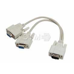 Переходник штекер VGA - 2 гнезда VGA, провод