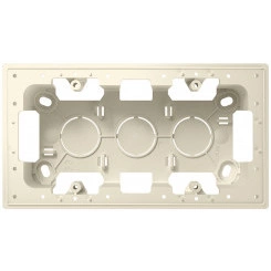 Коробка монтажная для накладного монтажа на 2 модуля, слоновая кость