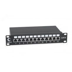 Патч-панель PL-12-Cat.6 10-SH-Dual IDC 10, установочный размер 236 мм, 12 портов RJ-45 полностью экранированная, категория 6, Dual IDC Патч-панель PL-12-Cat.6 10-SH-Dual IDC 10, установочный размер 236 мм, 12 портов RJ-45 полностью экранированная, категория 6, Dual IDC