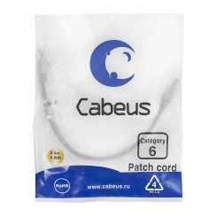 Патч-корд PC-UTP-RJ45-Cat.6-0.3m U/UTP, категория 6, 2xRJ45/8p8c, неэкранированный, серый, PVC, 0.3м Патч-корд PC-UTP-RJ45-Cat.6-0.3m U/UTP, категория 6, 2xRJ45/8p8c, неэкранированный, серый, PVC, 0.3м