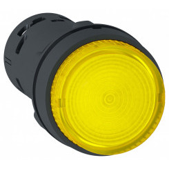 Кнопка 22мм 24В желтая с подсветкой