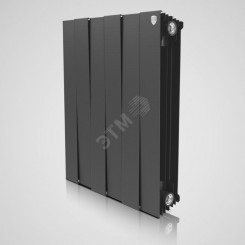 Радиатор биметаллический секционный 500/100/4 боковое подключение цвет Noir Sable