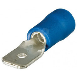 Штекеры плоские изолированныеованные синие штекер: 63 x 08 мм 15 - 25 мм (AWG 15-13) 100 шт KN-9799111