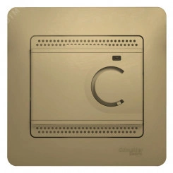 GLOSSA Термостат электронный теплого пола с датчиком в сборе 10A титан