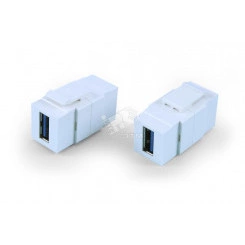 Вставка Keystone Jack проходной адаптер USB 3.0 A-тип ROHS белая
