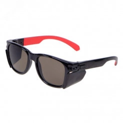 Очки защитные открытые О80 Зебра StrongGlass (5-3.1 PC) (универсальная оправа,анатомический носоупор,  съёмные боковые щитки, литой заушник из поликарбоната,темно-серые)