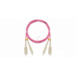 Шнур опт соедин, MM 50/125 OM4, SC/UPC-SC/UPC, двойной, LSZH, 2мм, маджента, 1м Шнур опт соедин, MM 50/125 OM4, SC/UPC-SC/UPC, двойной, LSZH, 2мм, маджента, 1м