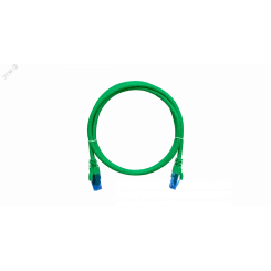 Патч-корд U/UTP 4 пары Cat 6 2хRJ45/8P8C T568B 7х0205мм LSZH зеленый 2м Патч-корд U/UTP 4 пары Cat 6 2хRJ45/8P8C T568B 7х0205мм LSZH зеленый 2м