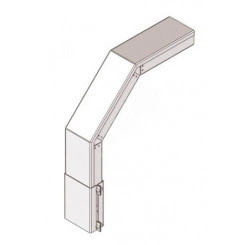 Короб для поворота трассы вниз на 90 У1108 50х50-90х1,0 УХЛ1, оцинкованный лист(толщина покрытия10...18мкм), S1,0