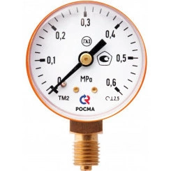 Манометр общетехнический радиальный ТМ-210Р.00(0-6МРа)М12х1,5.150С.2,5