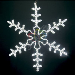 Фигура профессиональная световая Большая Снежинка белый 95х95см