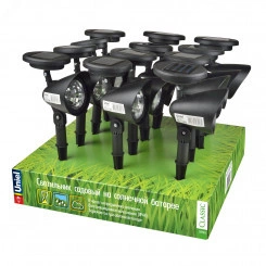 Светодиодный садовый светильник USL-C-691/PT270 FLASH SET12 на солнечной батарее  Белый свет.  1*AA Ni-Cd аккумулятор в/к. IP4 4 Uniel цена за 1 шт