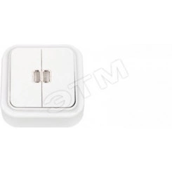 Беларусь Выключатель двухклавишный с индикацией наружный Беларусь Выключатель двухклавишный с индикацией наружный