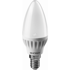 Лампа светодиодная LED 8вт E14 теплый матовая свеча ОНЛАЙТ