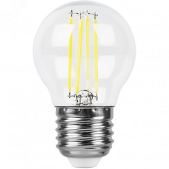 Лампа светодиодная LED 9вт Е27 белый шар FILAMENT