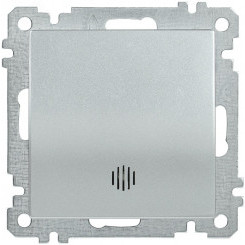 ВС10-1-1-Б Выключатель одноклавишный с индикацией 10А BOLERO серебрянный IEK