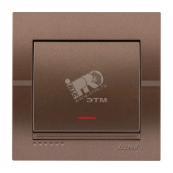 DERIY Выключатель с подсветкой ПБТ светло-коричневый металлик DERIY Выключатель с подсветкой ПБТ светло-коричневый металлик