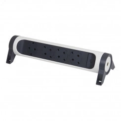 Удлинитель с поворотным основанием серии  Комфорт  4 x 2К+З без кабеля., цвет: бело-черный