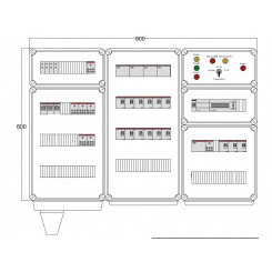 Щит управления электрообогревом DEVIbox HS 15x3400 D850 (в комплекте с терморегулятором)