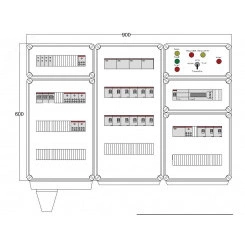 Щит управления электрообогревом DEVIbox HS 15x3400 D850 (в комплекте с терморегулятором)