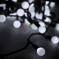Гирлянда профессиональная LED - шарики белый d45х40LED