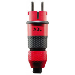 Вилка кабельная прямой ввод с мультизаземлением, водо- и пылезащищенная IP54 16A 2P+E 250V, красный/чёрный