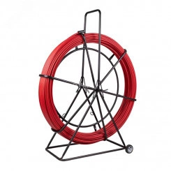 Протяжка кабельная (УЗК в тележке) стеклопруток d=11 мм 50 м красная Протяжка кабельная (УЗК в тележке) стеклопруток d=11 мм 50 м красная