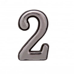 Цифра дверная на двусторонней клеевой основе, АЛЛЮР пластик 2 хром