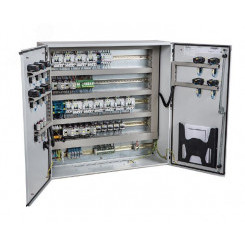 Шкаф управления для управления системой обогрева трубопроводов пожаротушения (сплинкеры), контроллер Raystat-Control-11DIN и датчики в комплекте, 5 труб, 10 x 16A