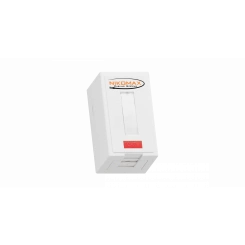 Настенная розетка, 1 порт, Кат.6, RJ45/8P8C, для FT-TOOL, экраннированный, со шторкой, белая Настенная розетка, 1 порт, Кат.6, RJ45/8P8C, для FT-TOOL, экраннированный, со шторкой, белая