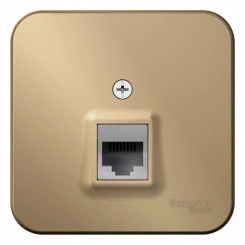 Розетка BLANCA наружная компьютерная RJ45, кат.5e, с изолирующей пластиной, титан Розетка BLANCA наружная компьютерная RJ45, кат.5e, с изолирующей пластиной, титан