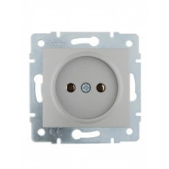 KARINA Розетка б/з ПБТ матовое серебро (10шт/120шт) KARINA Розетка б/з ПБТ матовое серебро (10шт/120шт)