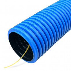 Труба гофрированная двустенная ПЭ гибкая тип 750 с/з синяя д125 (50м/уп)