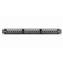 Панель 19'' 1U 24 порта Кат.5e RJ45/8P8C экран черная