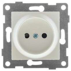 Ugra Розетка одинарная, без бокового заземляющего контакта. с защитой от проникновения, скрытая установка, 16А, 250В. жемчуг Ugra Розетка одинарная, без бокового заземляющего контакта. с защитой от проникновения, скрытая установка, 16А, 250В. жемчуг