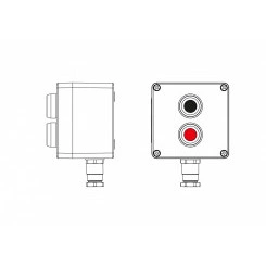 Взрывозащищенный пост управления GRP Взрывозащищенный пост управления GRP CPE-P-03-(1xP1B(11)-1xP1R(11))-1xKH2MHK(C)1Ex d e IIC Т5 Gb / Ex tb IIIC T95°C Db IP66 / КЗ