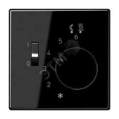 Накладка для регулятора подогрева пола   Серия LS990  Материал- термопласт  Цвет- черный