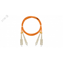 Шнур оптический соединительный MM 50/125 OM2 SC/UPC-SC/UPC двойной LSZH 2мм оранжевый 2м Шнур оптический соединительный MM 50/125 OM2 SC/UPC-SC/UPC двойной LSZH 2мм оранжевый 2м