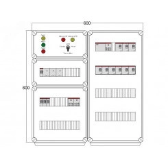 Щит управления электрообогревом DEVIBOX HR 9x2800 3хD330 (в комплекте с терморегулятором и датчиком температуры)