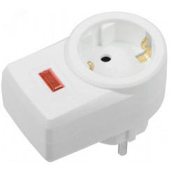Фильтр сетевой СФ-01 1 место 2P+PE 16А белый IEK