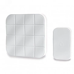 Звонок электрический дверной, (10 мелодий), белый,E-378